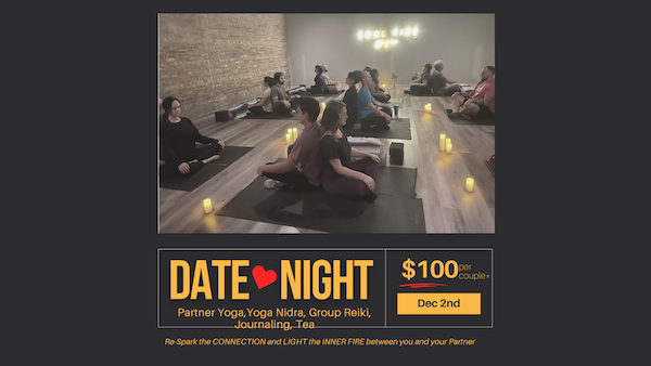 Partner Yoga Group Reiki Journaling Tea Facebook Event Cover 1920 x 1080 px 1